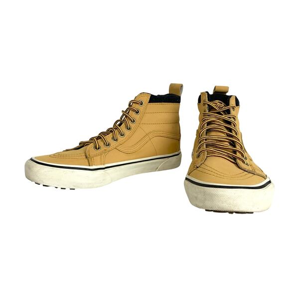 Vans Sk8-Hi MTE Sneaker Boots Honey Yellow Weather Resistant Leather 7.5 Men main image 7